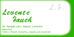 levente hauch business card